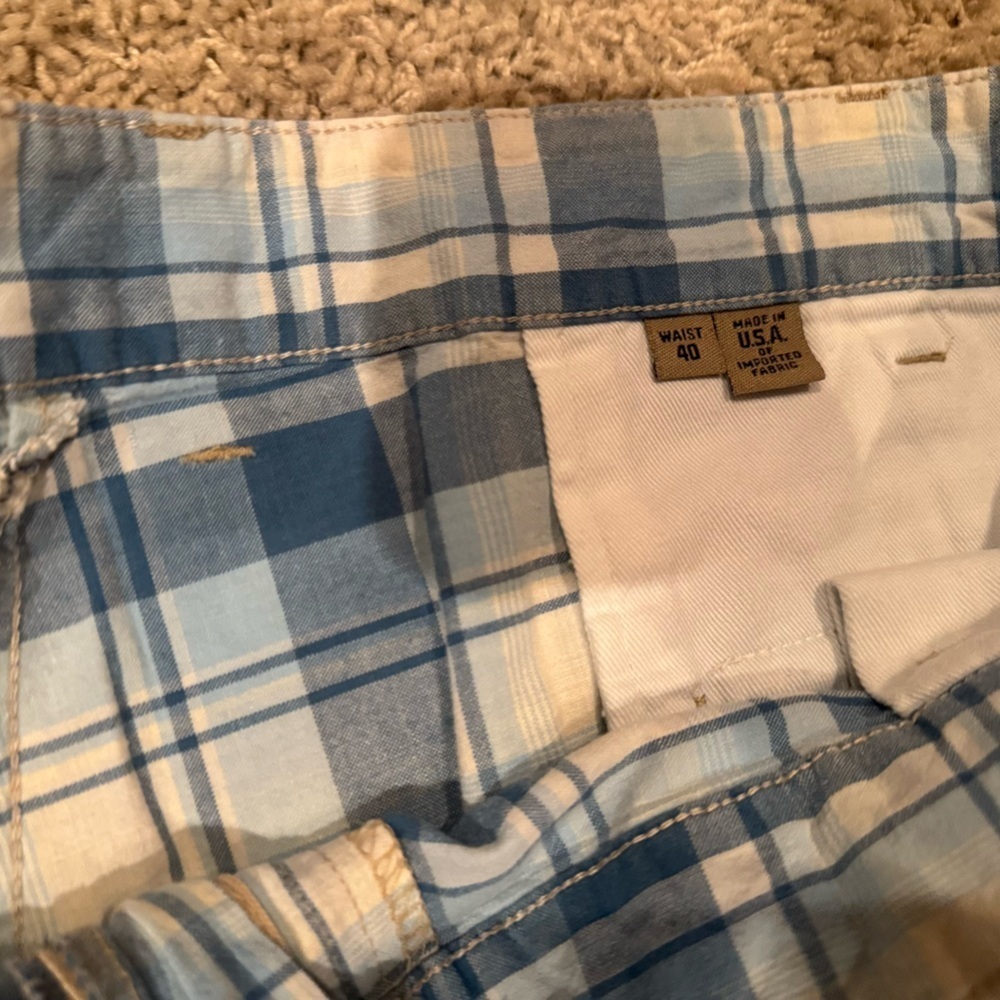 Bills khakis blue plaid shorts - Picture 3 of 7